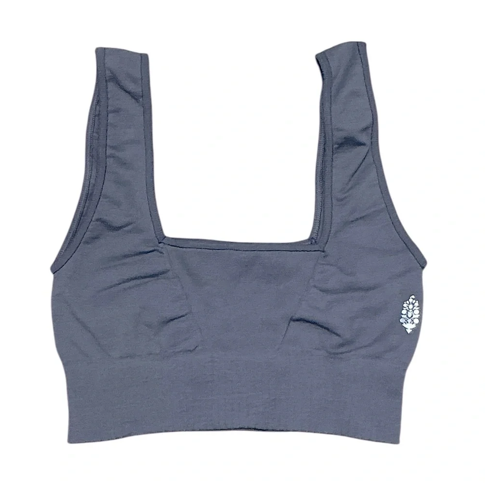 FP MOVEMENT Good Karma Square Neck Bra XS/S Gunmetal NWT - Picture 2 of 6